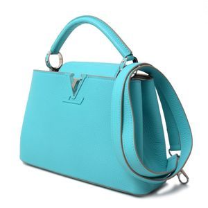 Louis Vuitton Taurillon Leather Capucines BB Turquoise Handbag